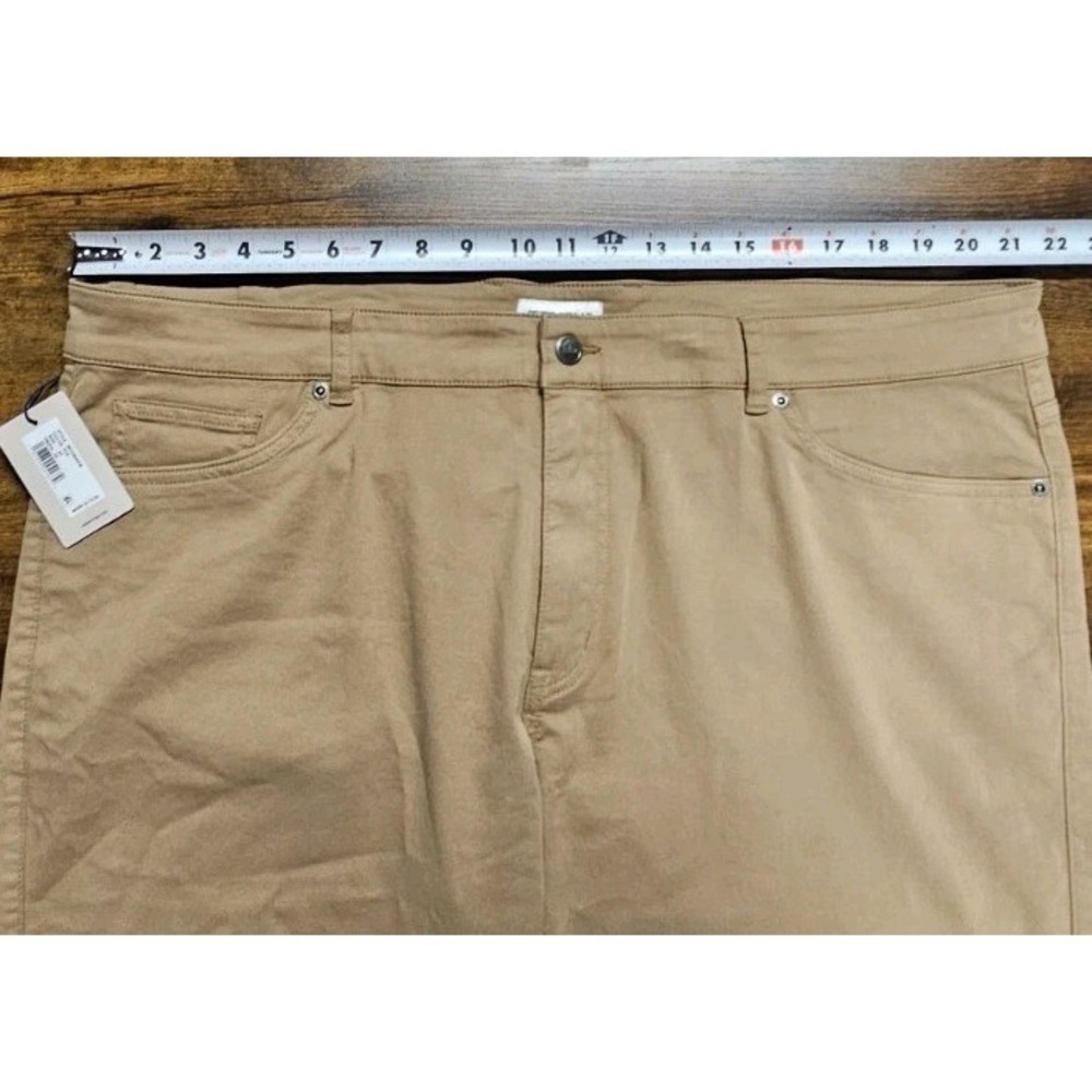 Peter Millar Golf Pants Crown Ultimate Sateen 42 x 34 Rye Brown Cotton NWT  $178 - Picture 2 of 6